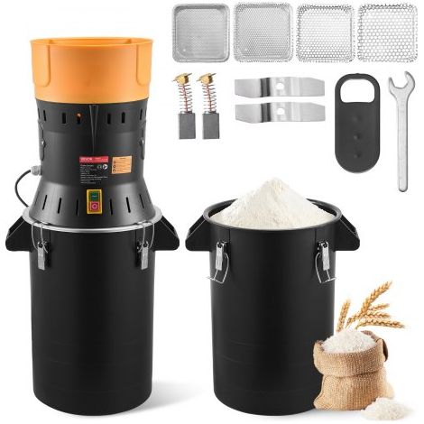 Elektrische Getreidemühle 25 L, Gewürzmühle 600 W, Gewürzmühle mit verzinkten & scharfen Klingen, Pulverisiermaschine für Trockenes Getreide Gewürze Müsli Kaffee Mais 390x320x815 mm