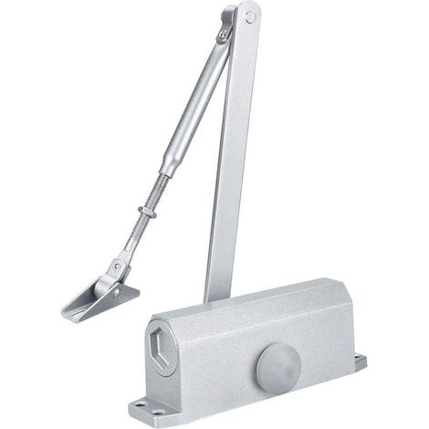 Chiudiporta idraulico automatico con dispositivo di arresto, chiudiporta a molla regolabile, ammortizzatore chiuso per uso commerciale e residenziale, porte da 60 a 85 kg (1/5)
