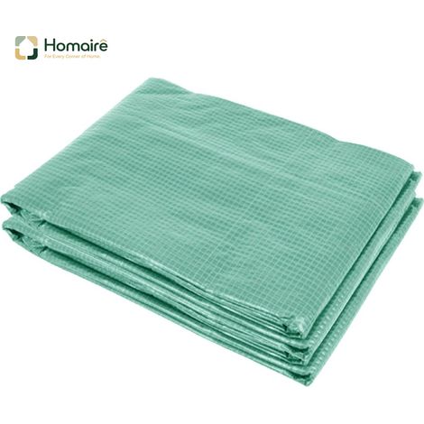 HOMAIRE Polyethylenfolie Ersatz 3x2x2m avec 6 fenêtres pour tunnel de jardin et serre