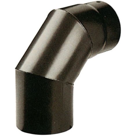 coude 90 160 mm 16 cm en acier porcelaine noire pour poA le A bois