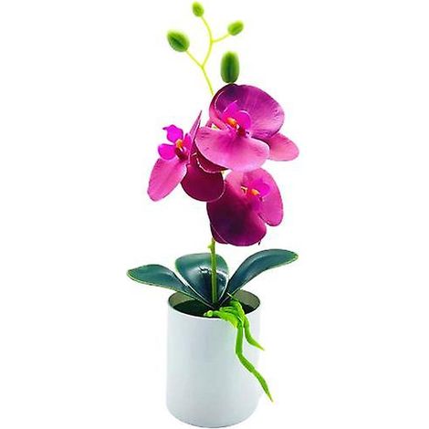Bonsaï artificiel réaliste et durable, orchidée papillon artificielle, pour une conservation optimale.violet (1/5)