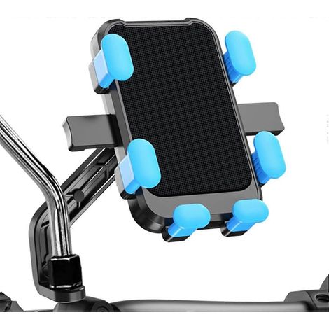 Support téléphone moto Kawasaki KLX230 (2020-2026) : support anti-vibration guidon rotation 360° compatible rétroviseurs moto & vélo (1/5)