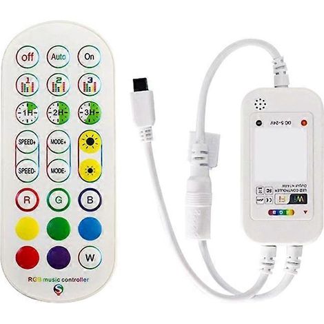 Contrôleur LED RGB 24 touches Tuya pour bande LED, contrôleur musical avec application Wi-Fi intelligente (1/5)