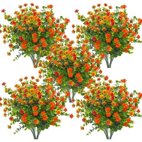 Fleurs Artificielles - Narcisses - Extérieur UV Résistant - 10 Pièces - Tiges Flexibles 7 Stems - Pour Jardin Balcon Terrasse (1/5)