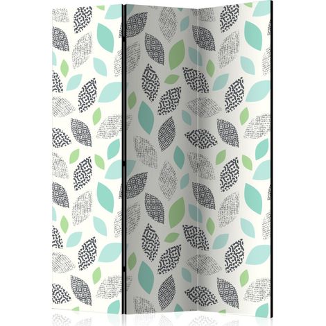 Paravent 3 Volets "Patterned Leaves" 135x172cm (1/2)