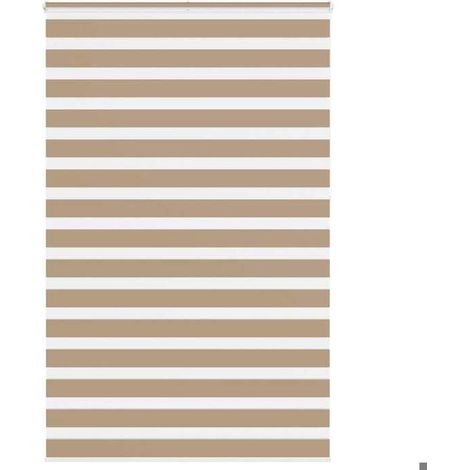 4014607 Store zèbre marron sable largeur du tissu 135,9 cm polyester (1/5)