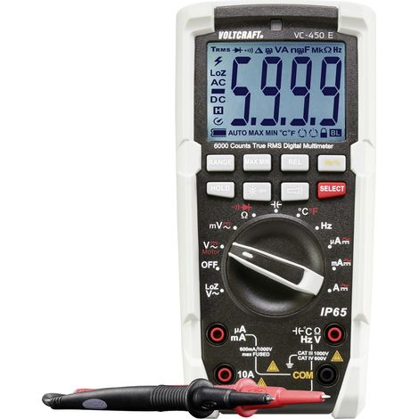 VOLTCRAFT VC-450 E Hand-Multimeter kalibriert (ISO) digital Strahlwassergeschützt (IP65) CAT III 100 (1/5)