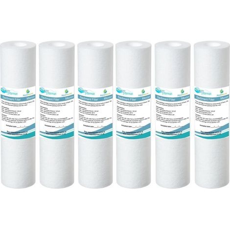 x AquaHouse 10" Sedimentwasserfilterpatrone für Umkehrosmose, Stangenfilterung und Partikelfiltration, passend für 10" Standard-Filtergehäuse - 5 Mikron (1/5)