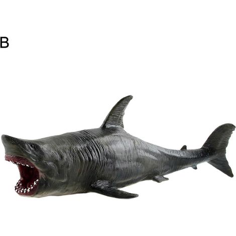 Grand jouet requin mégalodon, pratique et antirouille, figurine de requin blanc pour décoration. (1/5)