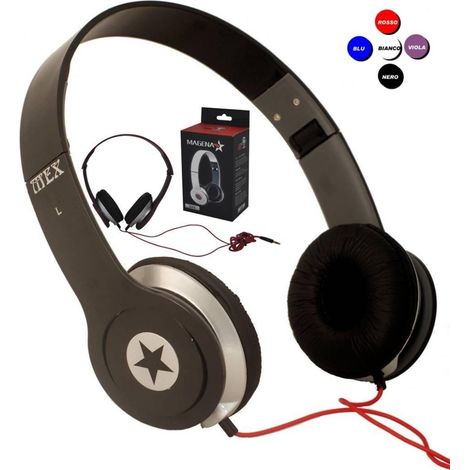 Trade Shop - MAGENA D25 STAR STEREO-KOPFHÖRER PC MP3 SPIEL CD DVD IPOD SPORT MUSIK BALOTELLI -