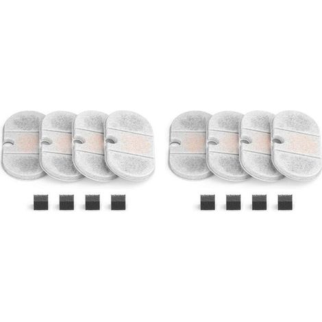 Ersatzfilter für Capsule Haustier-Trinkbrunnen 71oz/2,1L Haustier-Wasserspender Filter 8+8 (1/5)