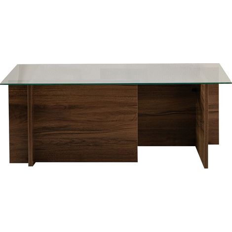 Couchtisch "Vetrino" aus Holz – 105 x 65 x 40 cm – Walnuss