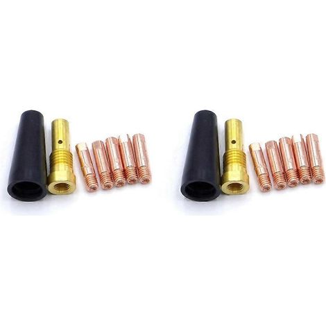 Lot de 14 buses sans gaz pour dévidage de fil fourré FC90 K3493-1torche de soudage MIG FC90buse de 0,8 mm (1/5)