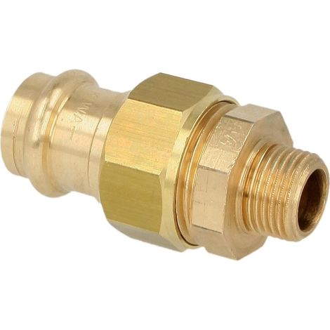 Raccord à sertir laiton rouge raccord à visser 15 mm x 1/2’’ FM contour V à joint plat