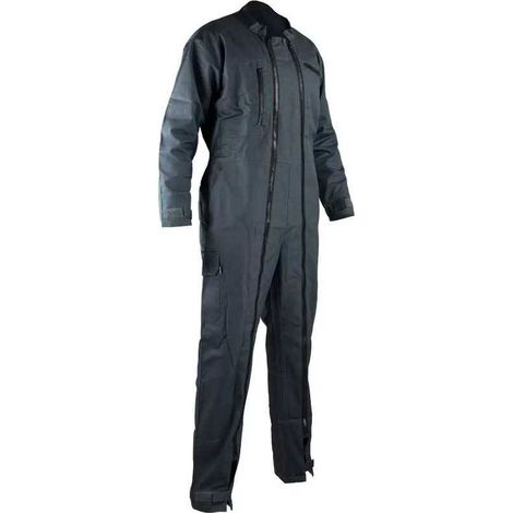 – Combinaison de protection taille 1 – Sergé 65% polyester, 35% coton – Double fermeture zippée – 5 poches pratiques vert US (1/3)
