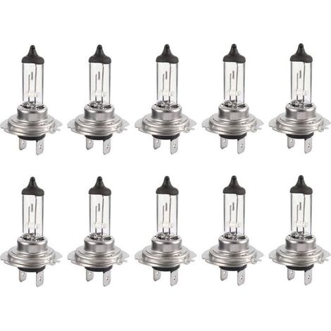 10pcs Ampoule halogène Led 12V H7 55W, Durable Ampoule blanche chaude Feux de route/feux de croisement pour voiture (1/4)