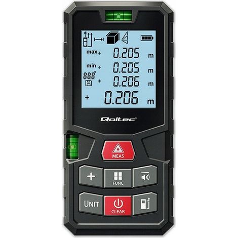Herramienta de medición electrónica Qoltec laser rangefinder precisión 2mm (1/3)
