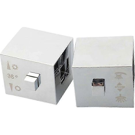 paire de poignées carrées de contrôle de température de douche, boutons thermostatiques, outils de nettoyage de salle de bain, bricolage EM (1/5)