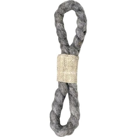 Jouet à Tirer Corde de Chanvre Naturel Résistante, 25 cm, Couleur Marine, pour Chien, Jouet interactif pour Chien Chiots, pour Rapporter et Tirer
