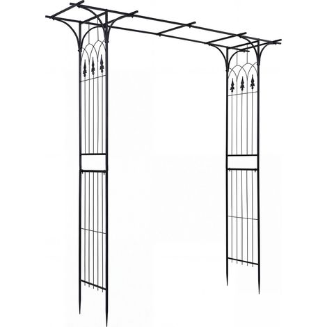 7 FT Metal Garden Arch Arbor for Climbing Plants (1/5)