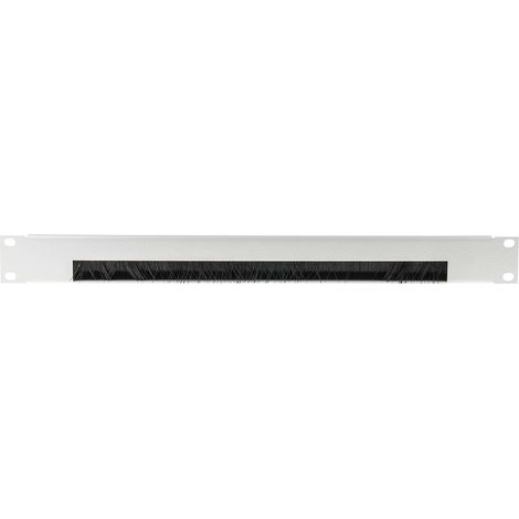 Panneau passe-câbles 1U, Gris ( Prix pour 1 ) (1/3)