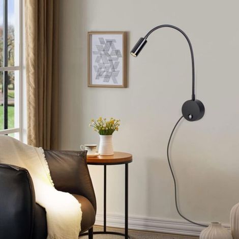 Liseuse murale LED - OKZ® - Interrupteur tactile dimmable - Port de charge USB 5V/2A - Puissance 3W (1/4)