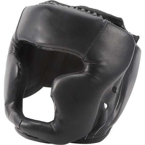 Casque de protection pour boxe enfants/adultes - Équipement de combat Sanda Muay Thai - Noir pour enfants (1/5)