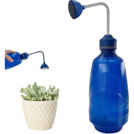 450-ml-Gießkanne für Zimmerpflanzen, kleine Gießkanne, zum Gießen umstülpbar, geeignet für Sämlinge und empfindliche Pflanzen (Blau) (1/3)