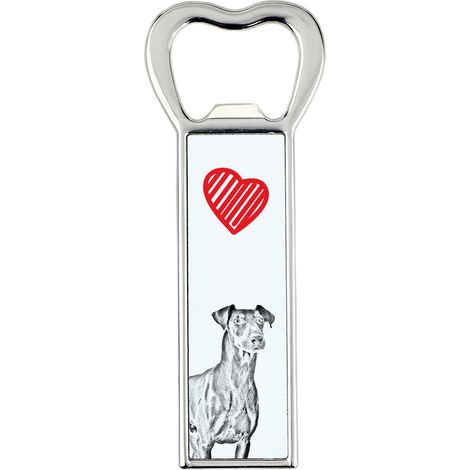 Manchester Terrier - un apribottiglie con un cane, un apri-frigo personalizzato, un regalo unico per uomo firmato Art-Dog (1/5)