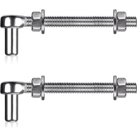 Charnière de portail en deux parties, boulon M16 x 150 mm, charnière de portail robuste, charnière de porte extérieure, portail de jardin, portail de ferme (1/5)