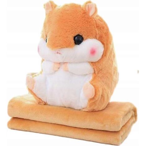Couverture en peluche 2 en 1 Hamster à câliner - Cadeau (1/5)