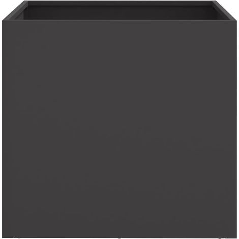 Planters 2 pcs Black 49x47x46 cm Steel vidaXL