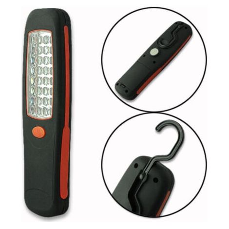 Lampe de poche avec crochet magnétique 30 LED + 7 LED pour maison, voiture, bureau, urgence - (1/2)