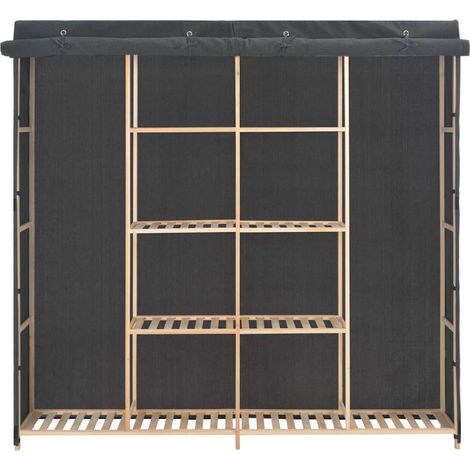 Maison Exclusive - Kleiderschrank Grau 173 x 40 x 170 cm Stoff