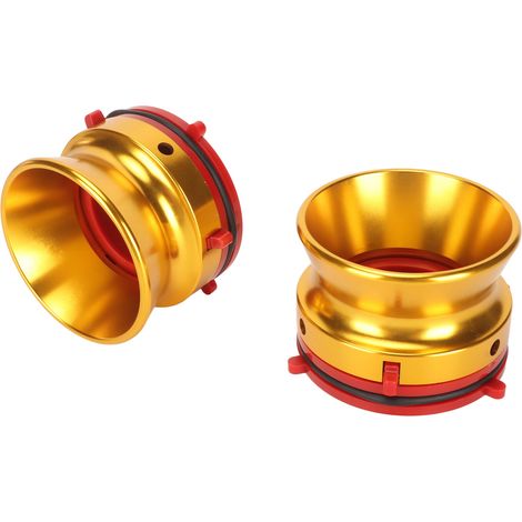 1 Paire d'adaptateurs NAB pour magnétophones Studer Revox, supports bobines professionnels en aluminium poli doré (1/5)