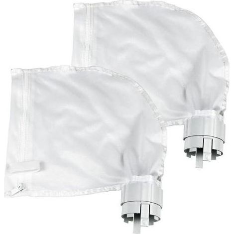 Lot de 2 Sacs Filtrants pour Nettoyeur de Piscine Convient pour Polaris360 et 380 Nettoyeur de Piscine Design Zippé et Réglable en Blanc (1/5)