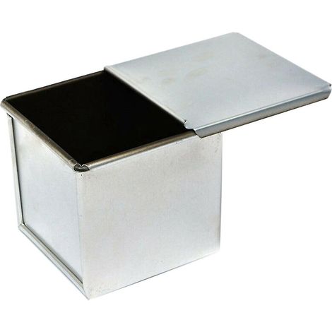 Moule à pain en alliage d'aluminium pour toasts et pains, avec couvercle antiadhésif - 6 x 6 x 6 cm (1/5)
