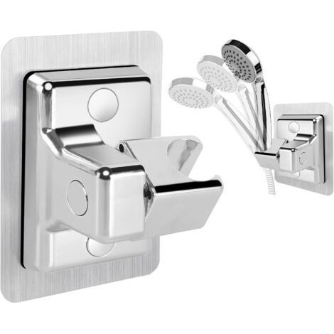 360° shower holder, no drilling, universal, adjustable, wall mounting, silver, universal (1/5)