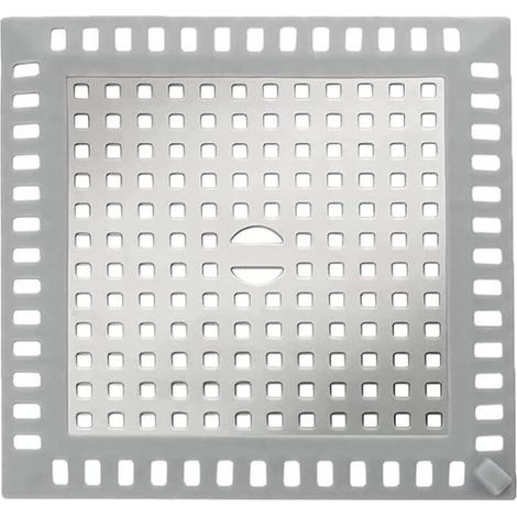 Filtro per capelli da doccia 12,3x12,3 cm, in acciaio inox, per vasca da bagno e cucina, raccolta efficiente dei capelli (1/5)
