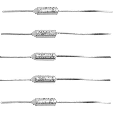 5 Stück Metall-Thermosicherungen der Serie RY TF, 240 °C Hochtemperatur-Elektronikbauteile, 10 A, 250 V (1/5)