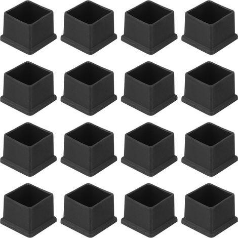 26 protège-pieds de chaise carrés, protecteurs de pieds de meubles noirs, adaptés aux pieds de tables sur pied comme les tables et les tables de patio (1/5)