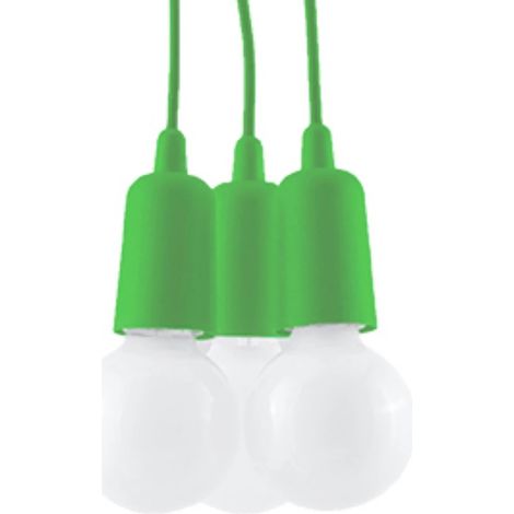 Lámpara colgante Tina verde, 3 luces (1/5)