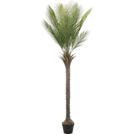 ML-Design Palmera Artificial 180 cm Decorativa, Planta Tropical Falsa Grande con Tronco, Hojas y Maceta de Plástico, para Interior y Exterior, Árbol Ornamental Realista para Salón Oficina o Recepción (1/5)