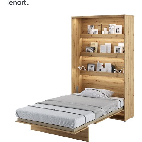 Lenart Lit escamotable BED CONCEPT 02 120x200 vertical chêne artisanal (1/5)