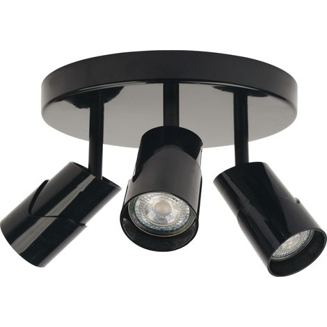 Plaf. 3 spots JUDY P3 GU10 noir orient. LED 5W CCT 500lm 25000H incl. ARIC 4473 (1/2)