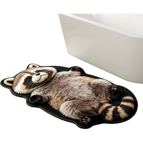 Tapis avec imprimé animal Tapis de sol motif raton laveur Tapis de sol doux Pour décoration intérieure salle d'entrée couloir bureau à domicile cuisine chambre salle à manger maison (1/5)