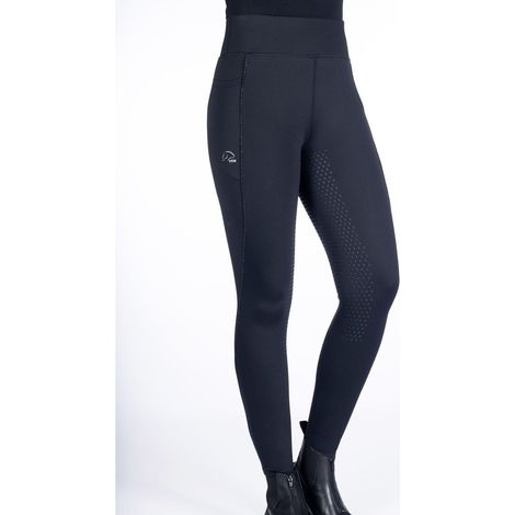 Pantalone da equitazione donna rinforzo in silicone totale modello Alice: 40, nero 9100 (1/4)
