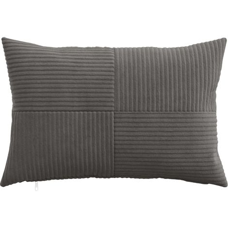 vidaXL Funda de almohada 6 pcs ALMELO Gris oscuro 50 x 75 cm pana (1/2)