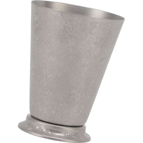 Verre doseur en acier inoxydable avec motif floral gravé, shaker pour mélanger cocktails, vin rouge, bar à domicile (1/5)