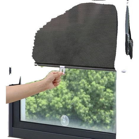 Estor opaco, instalación versátil, control de luz, negro-c, 58 cm x 125 cm (1/2)